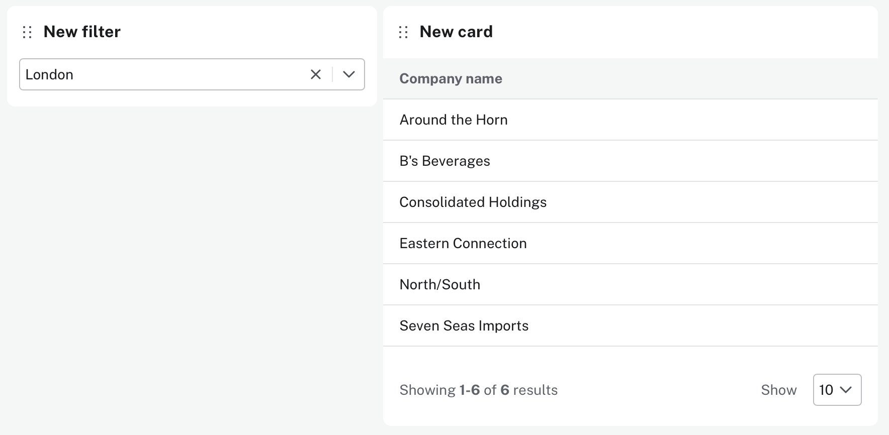 customers located at selected city