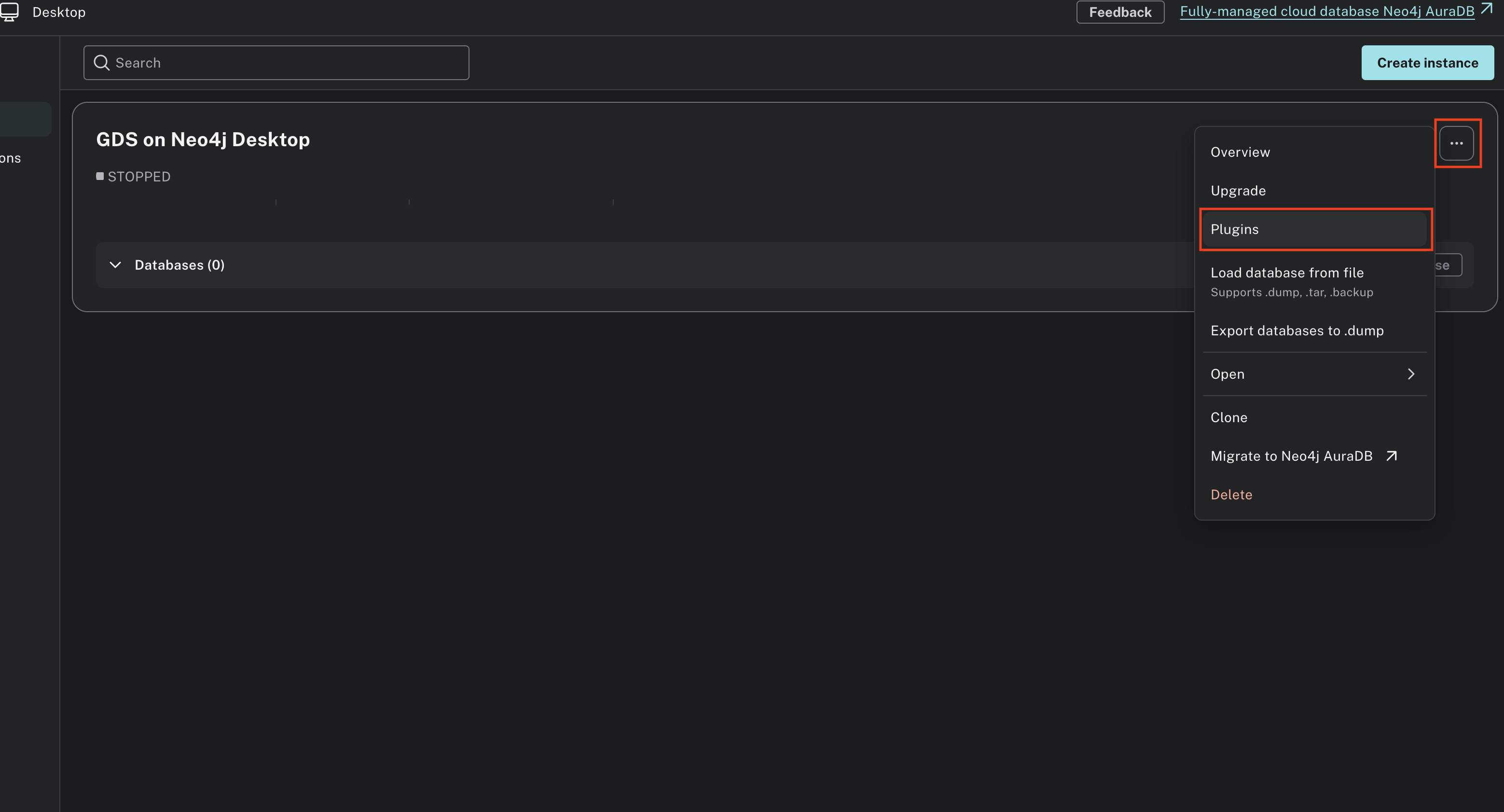 neo4j desktop2 plugins tab